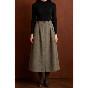 Elegant Brown tweed Women's Skirt